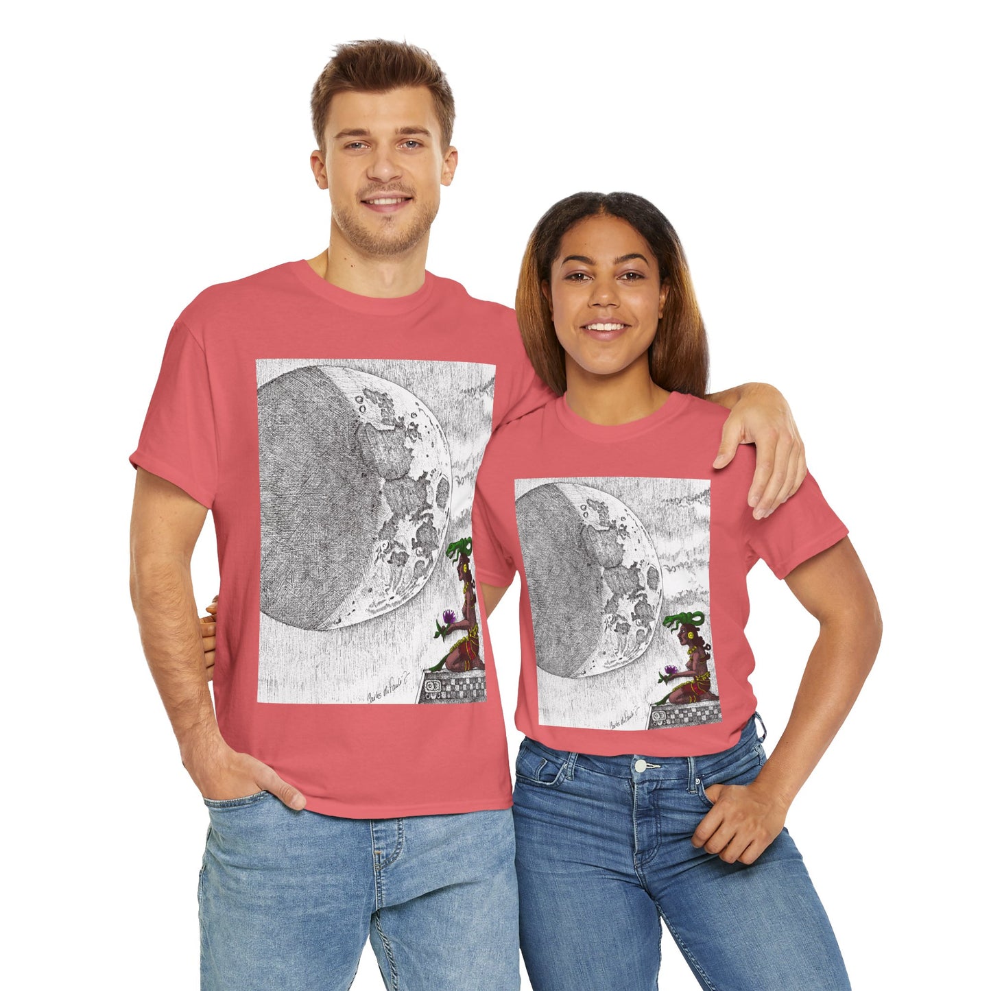 Moon Phase Unisex Tee - Mayan Moon Design