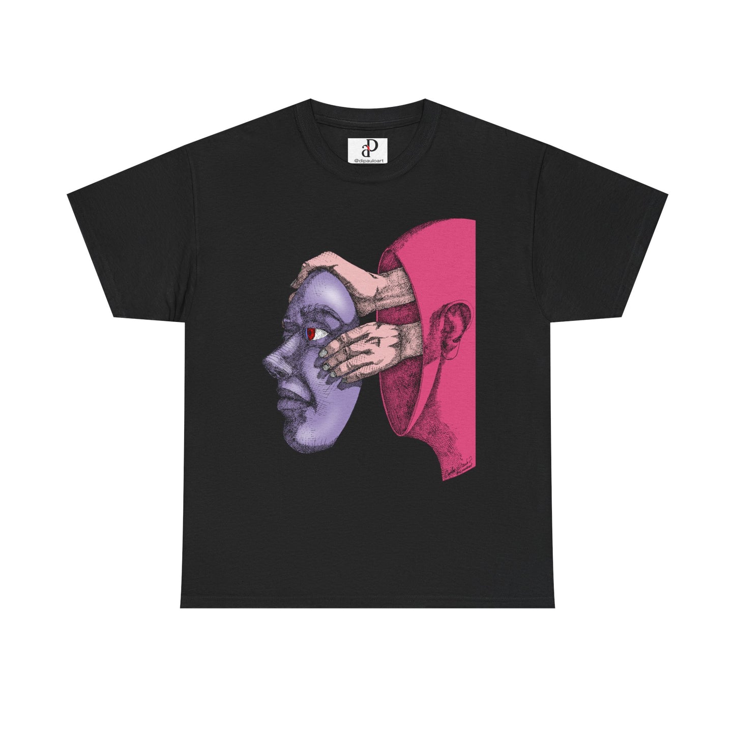 Thought-Provoking Unisex Heavy Cotton Tee - Unique Art Design