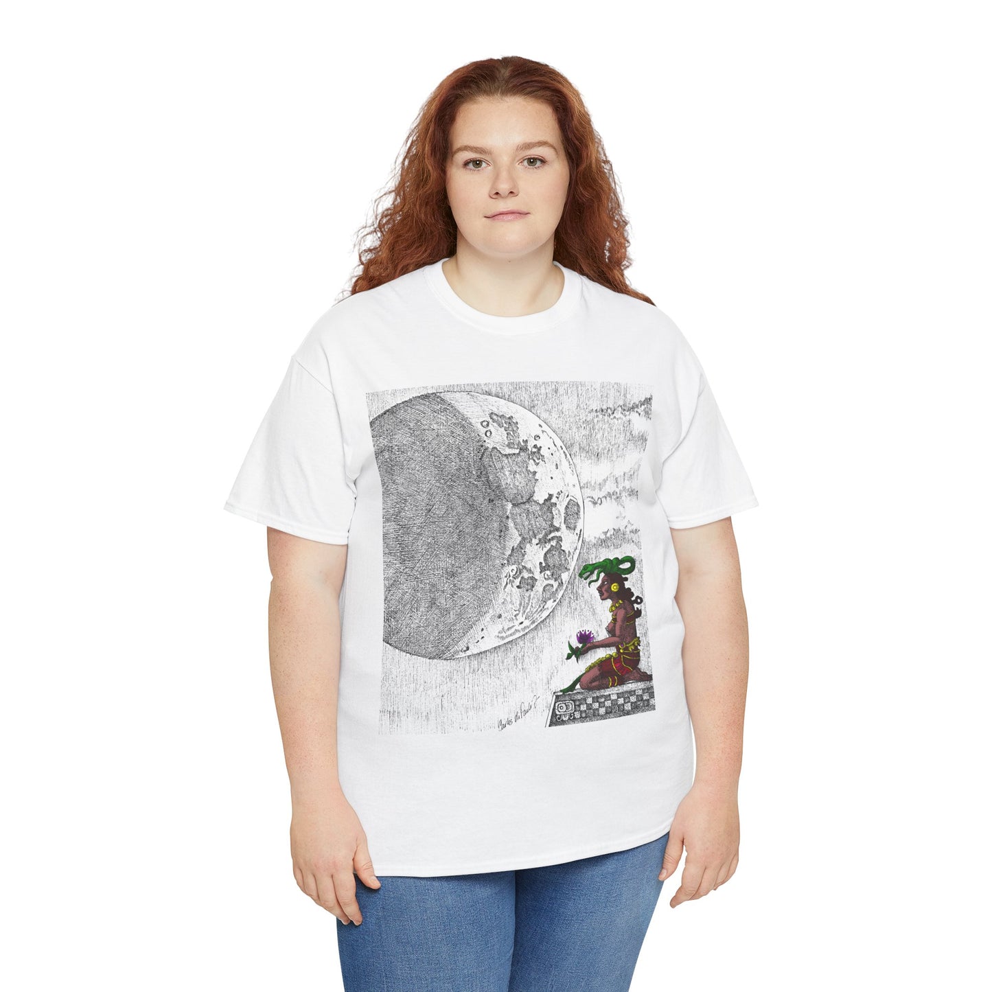 Moon Phase Unisex Tee - Mayan Moon Design
