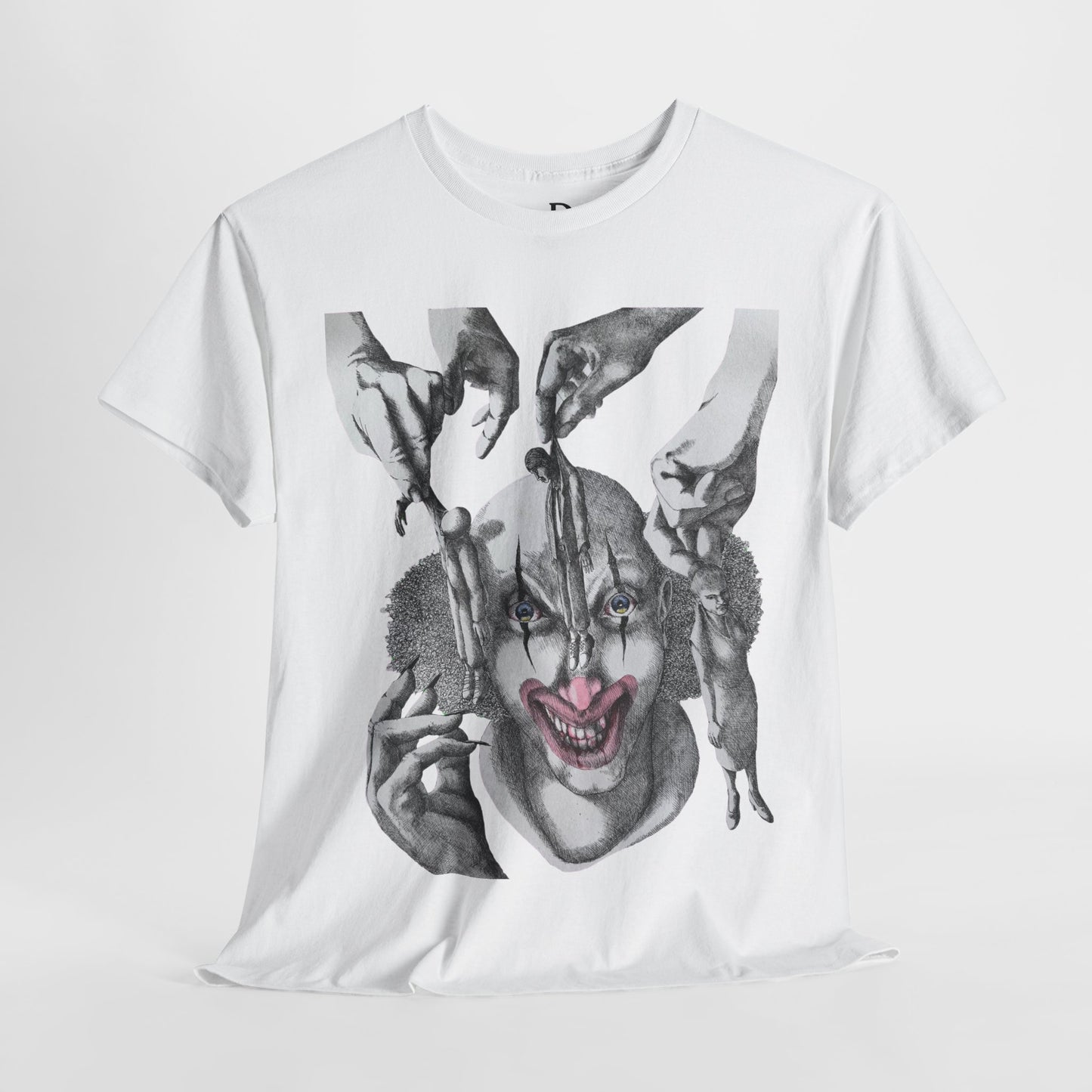 Unisex Heavy Cotton Tee - Dark Clown Art Graphic T-Shirt