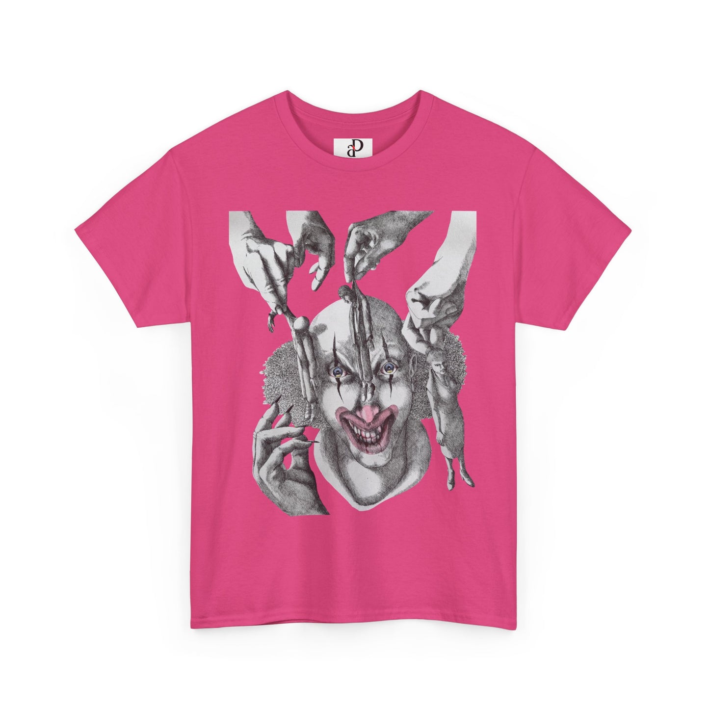 Unisex Heavy Cotton Tee - Dark Clown Art Graphic T-Shirt