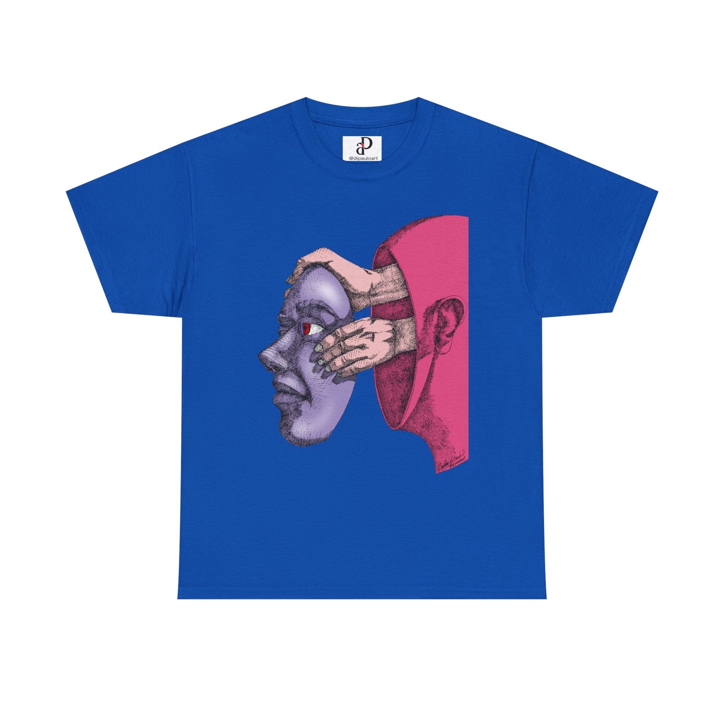 Thought-Provoking Unisex Heavy Cotton Tee - Unique Art Design