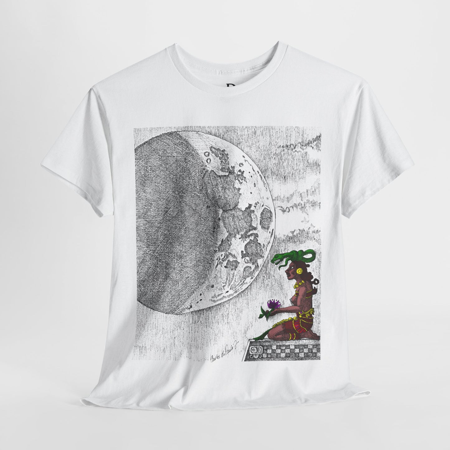 Moon Phase Unisex Tee - Mayan Moon Design