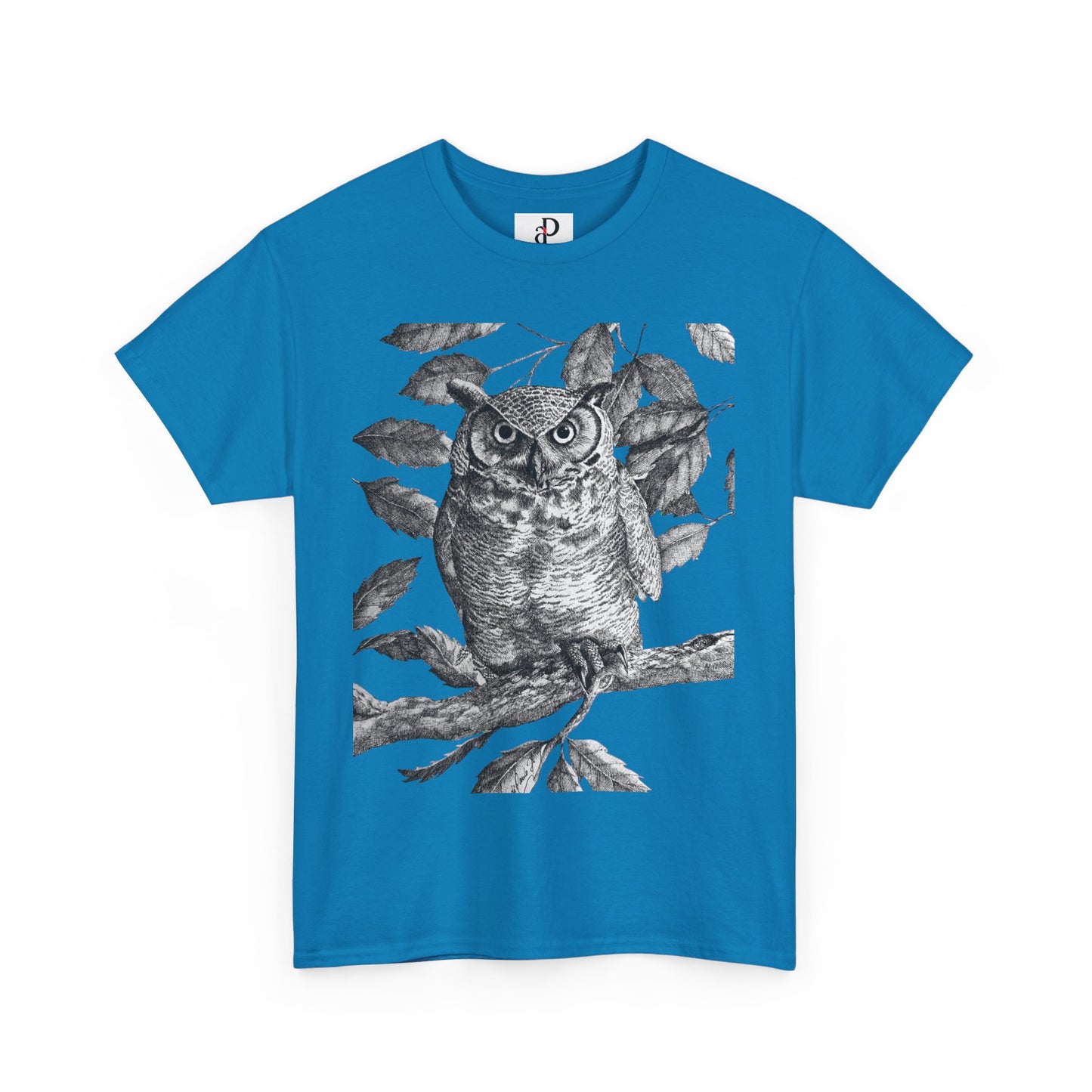 Artistic Owl Graphic Unisex Heavy Cotton Tee