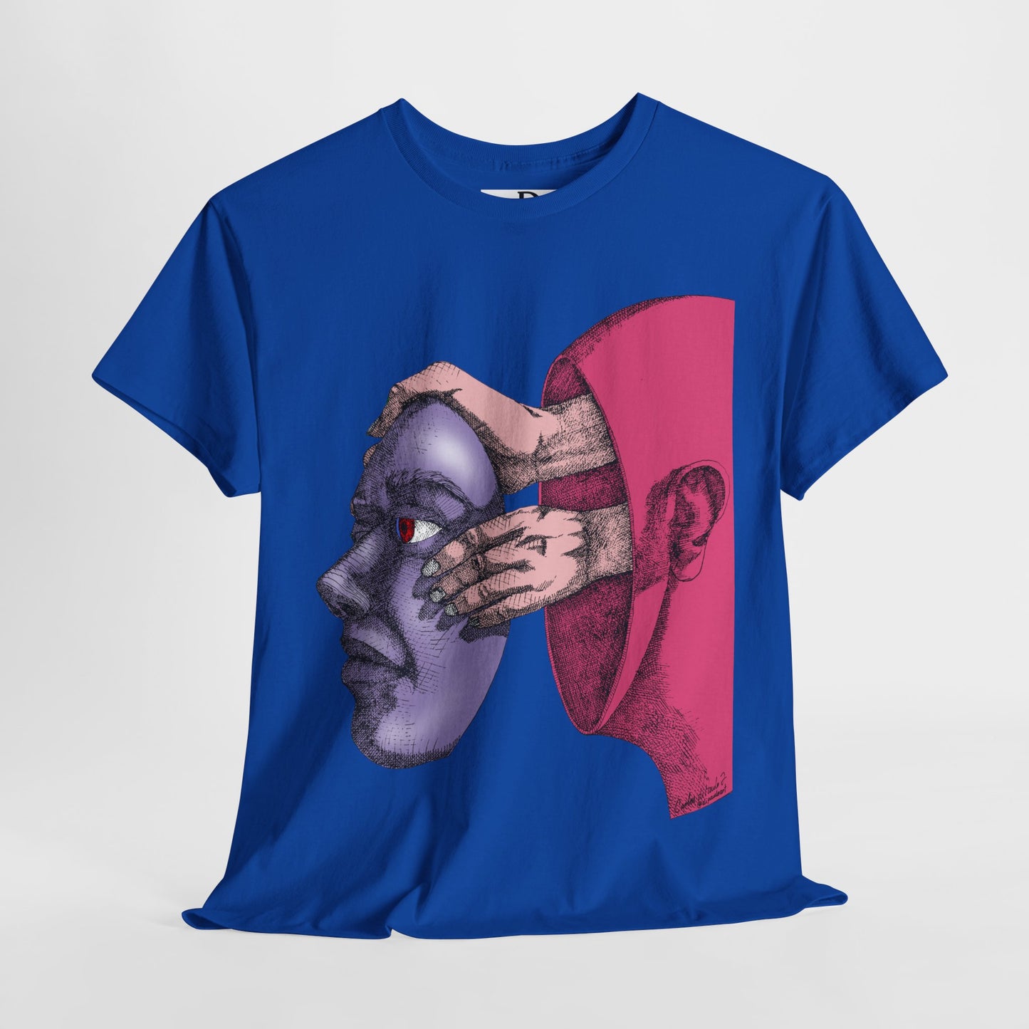 Thought-Provoking Unisex Heavy Cotton Tee - Unique Art Design