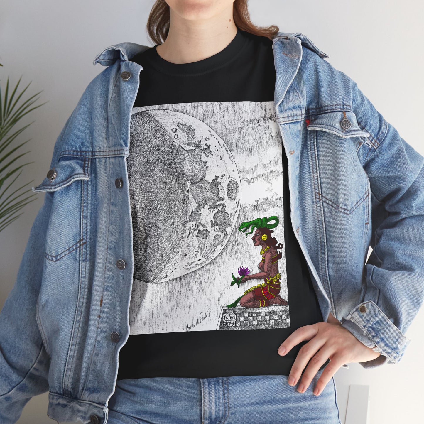 Moon Phase Unisex Tee - Mayan Moon Design
