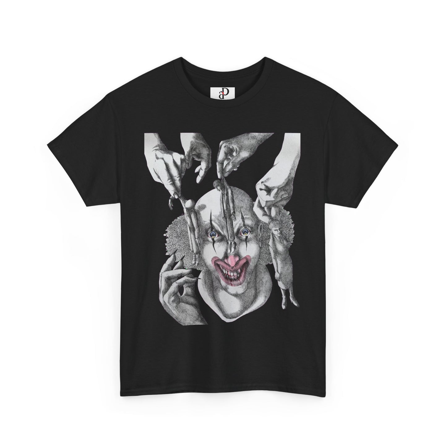 Unisex Heavy Cotton Tee - Dark Clown Art Graphic T-Shirt