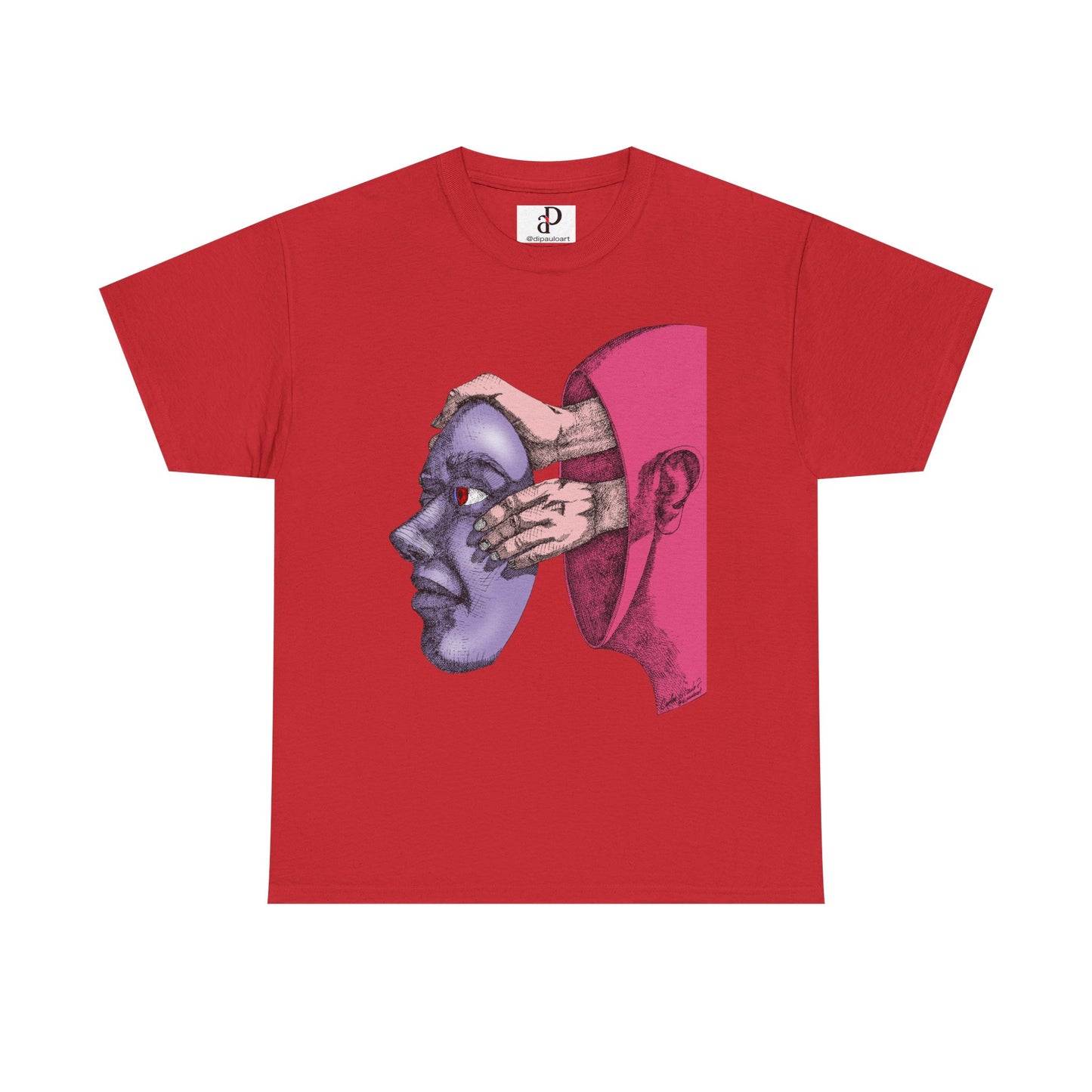 Thought-Provoking Unisex Heavy Cotton Tee - Unique Art Design