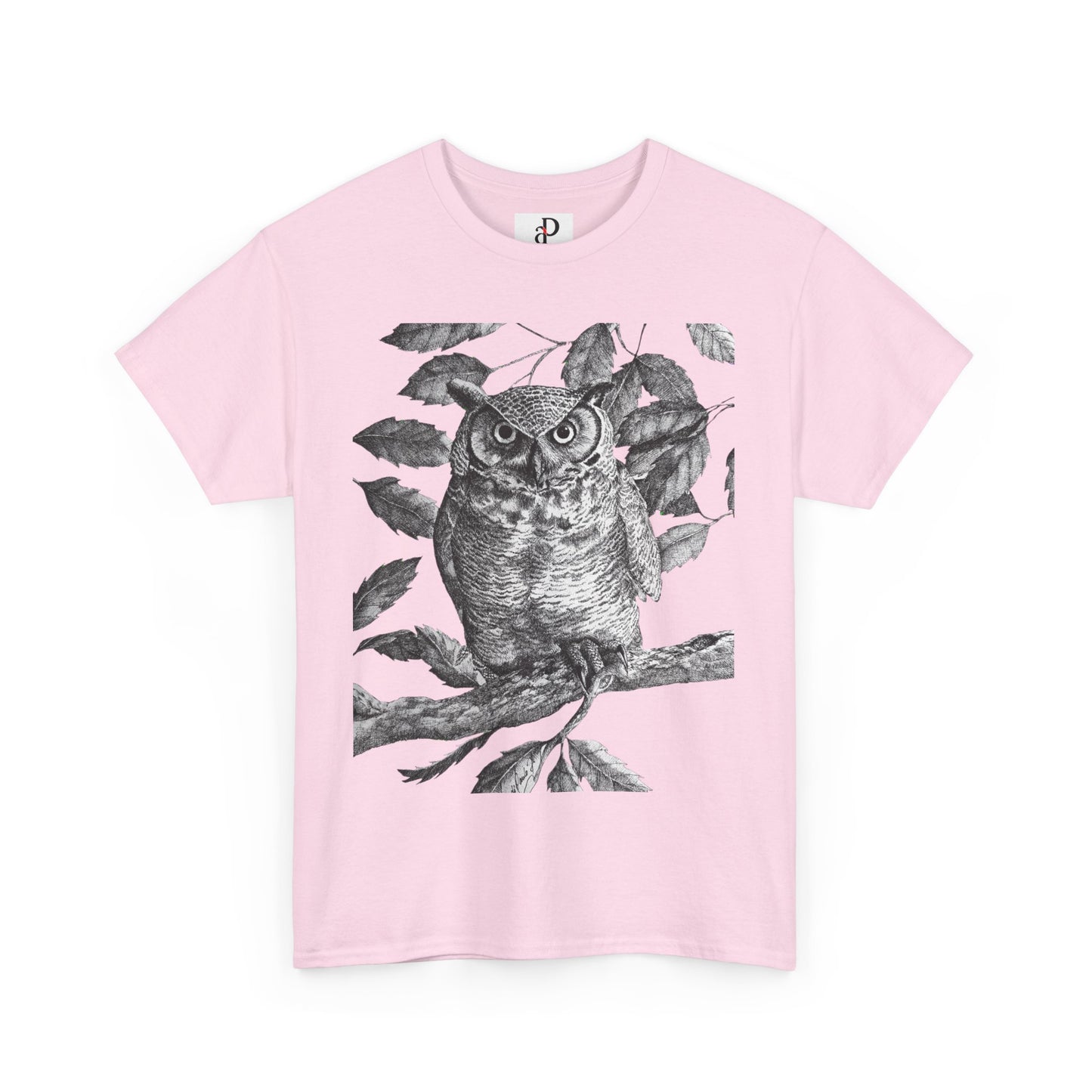 Artistic Owl Graphic Unisex Heavy Cotton Tee