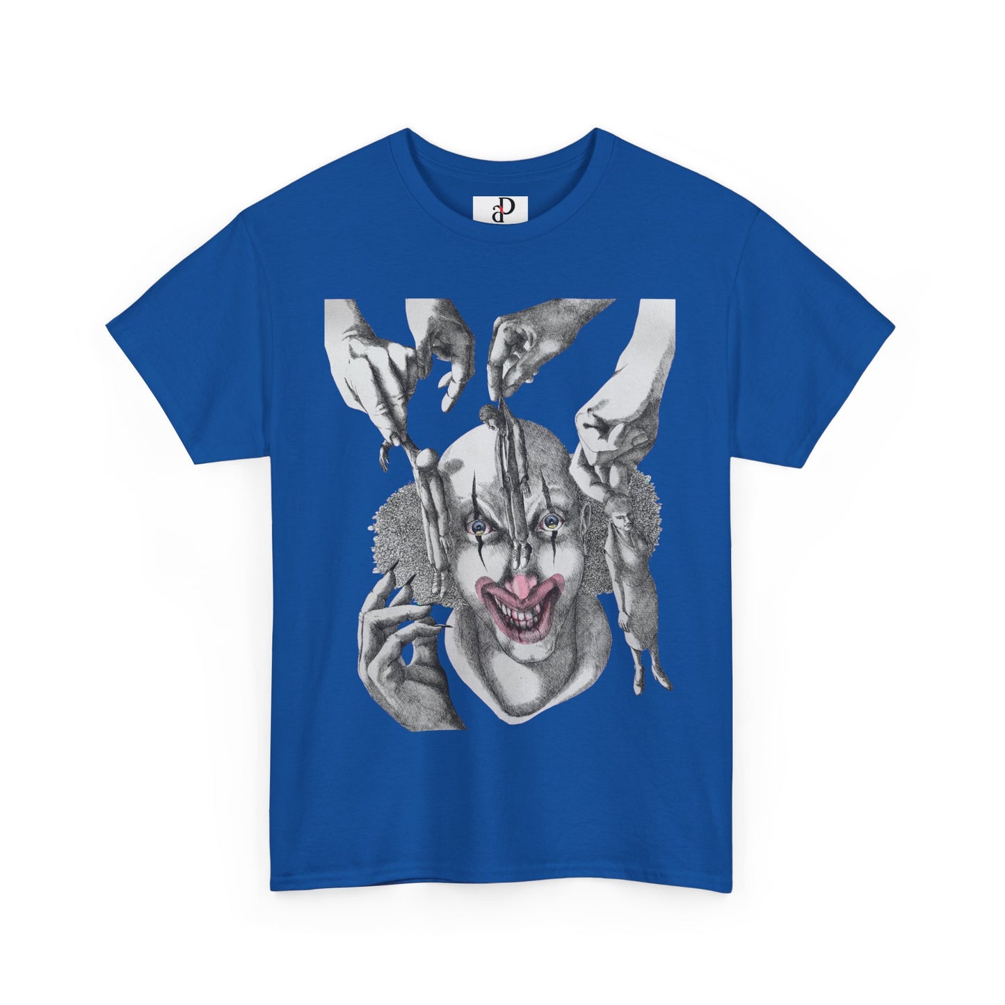 Unisex Heavy Cotton Tee - Dark Clown Art Graphic T-Shirt