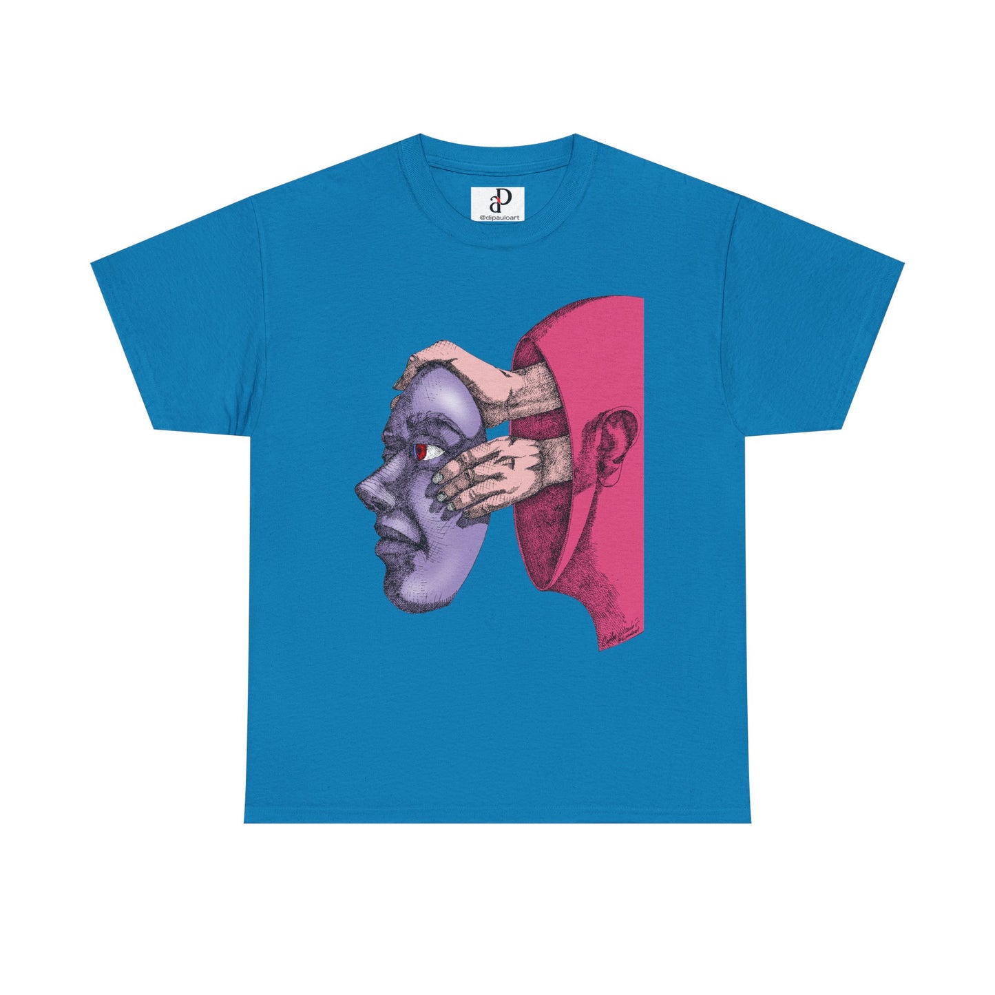 Thought-Provoking Unisex Heavy Cotton Tee - Unique Art Design
