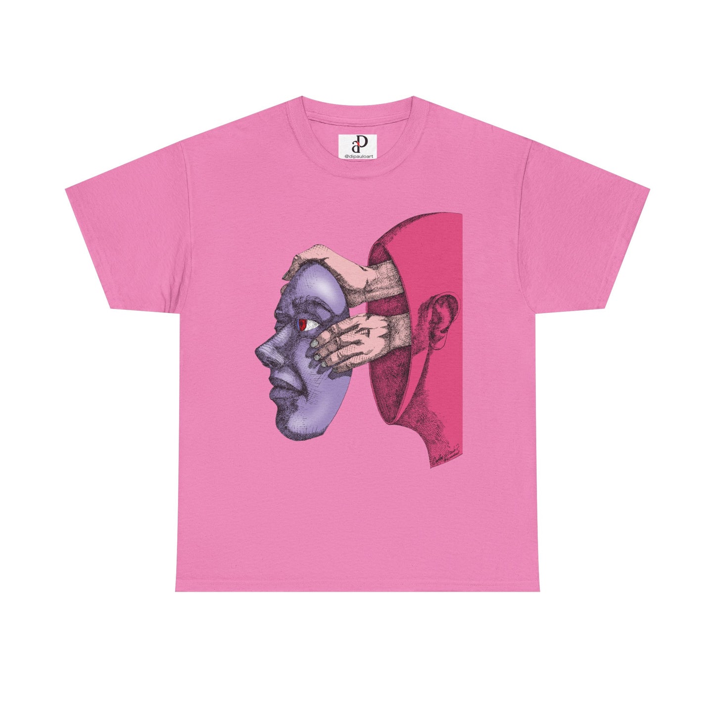 Thought-Provoking Unisex Heavy Cotton Tee - Unique Art Design