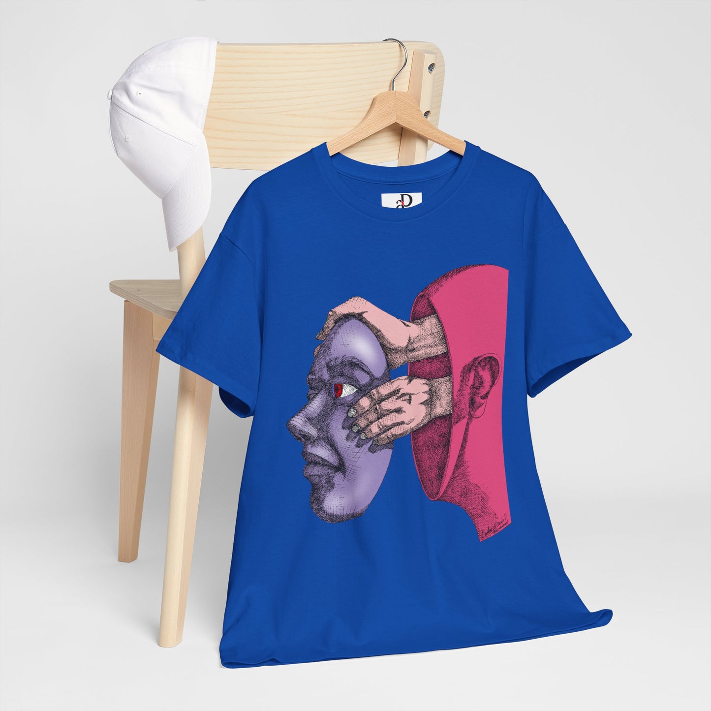 Thought-Provoking Unisex Heavy Cotton Tee - Unique Art Design