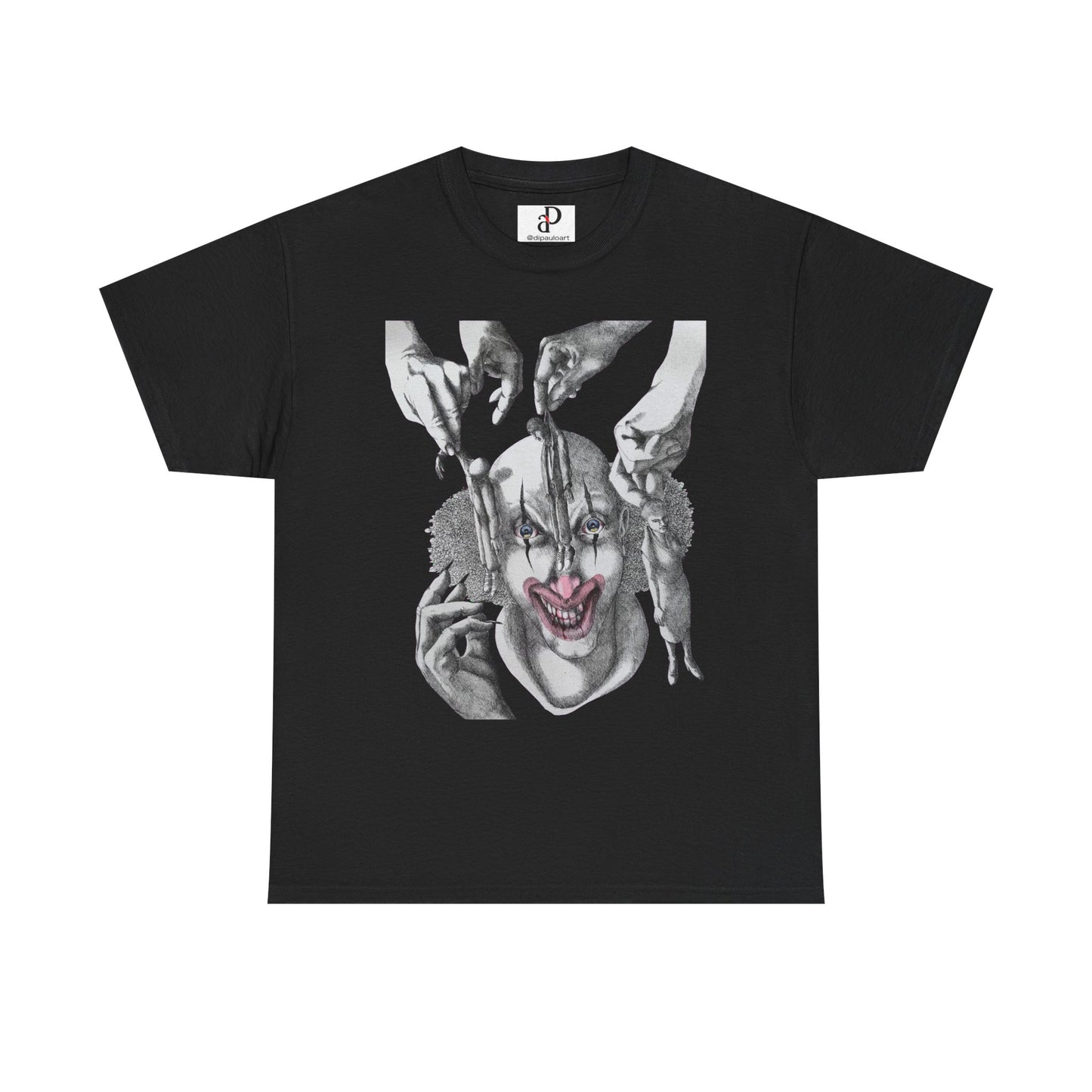 Unisex Heavy Cotton Tee - Dark Clown Art Graphic T-Shirt