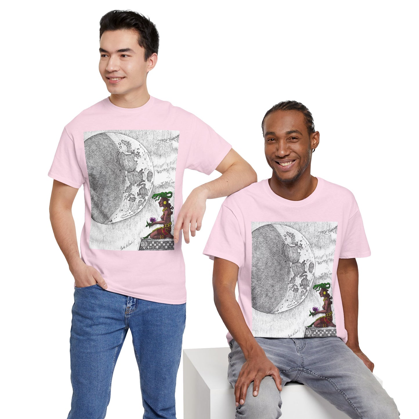 Moon Phase Unisex Tee - Mayan Moon Design