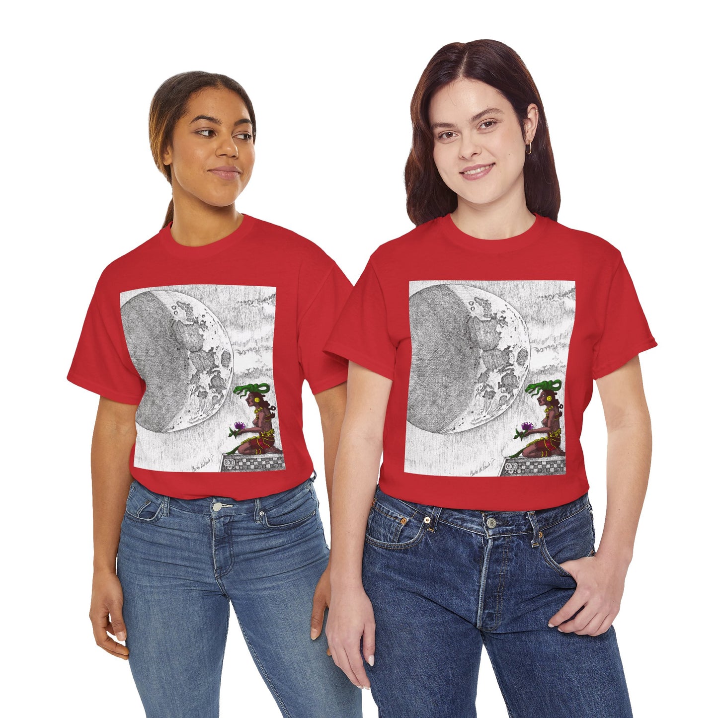 Moon Phase Unisex Tee - Mayan Moon Design
