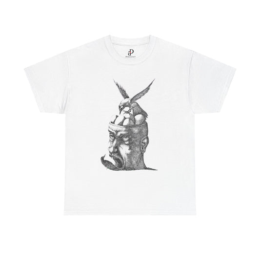 Artistic Unisex Heavy Cotton Tee - Thoughtful Design