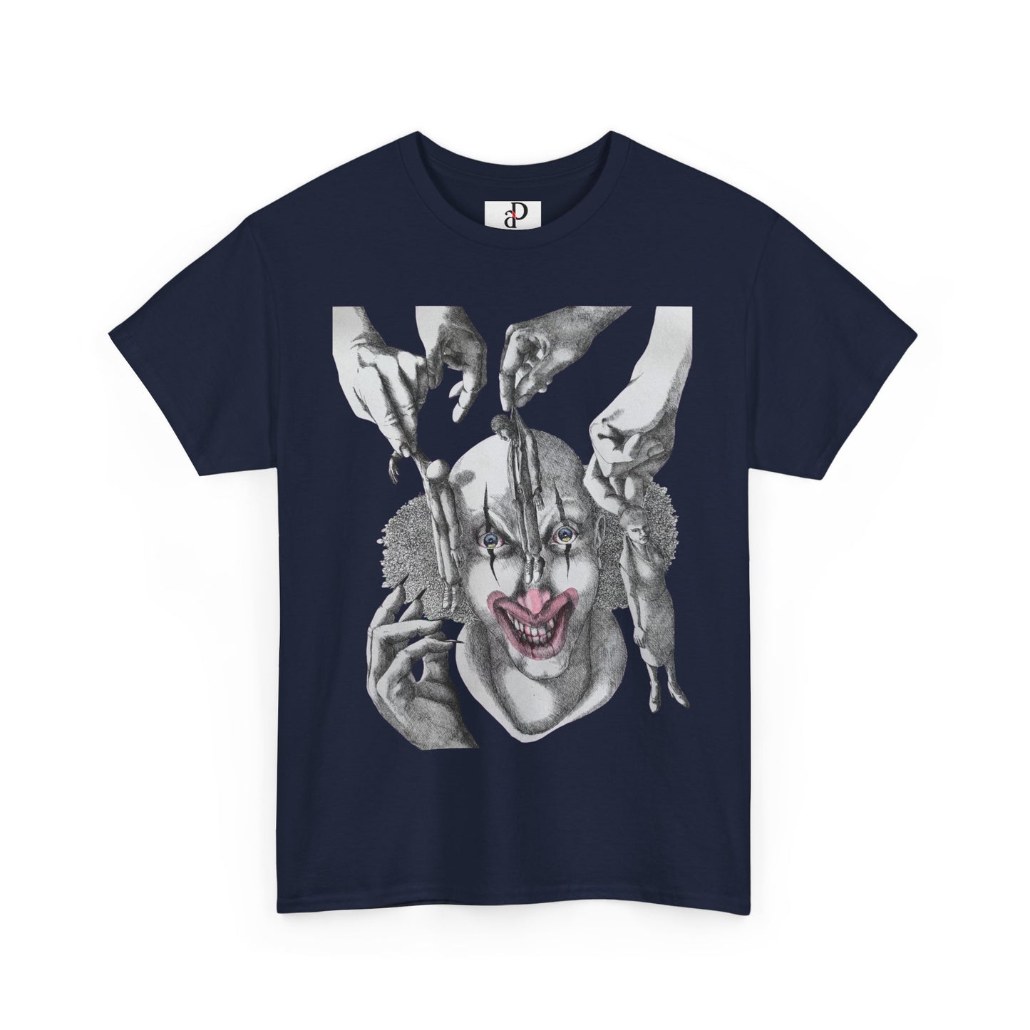 Unisex Heavy Cotton Tee - Dark Clown Art Graphic T-Shirt