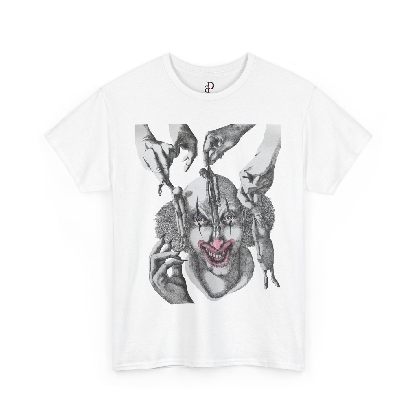 Unisex Heavy Cotton Tee - Dark Clown Art Graphic T-Shirt