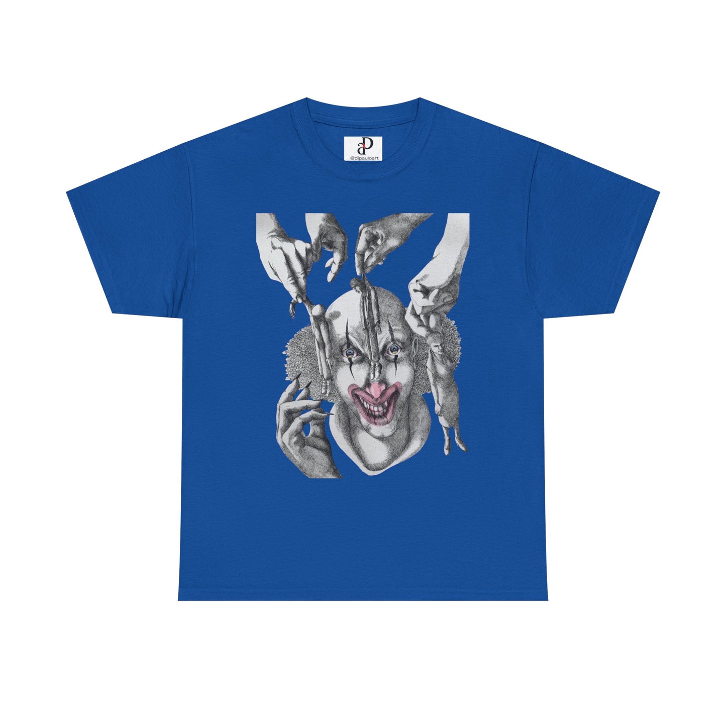 Unisex Heavy Cotton Tee - Dark Clown Art Graphic T-Shirt