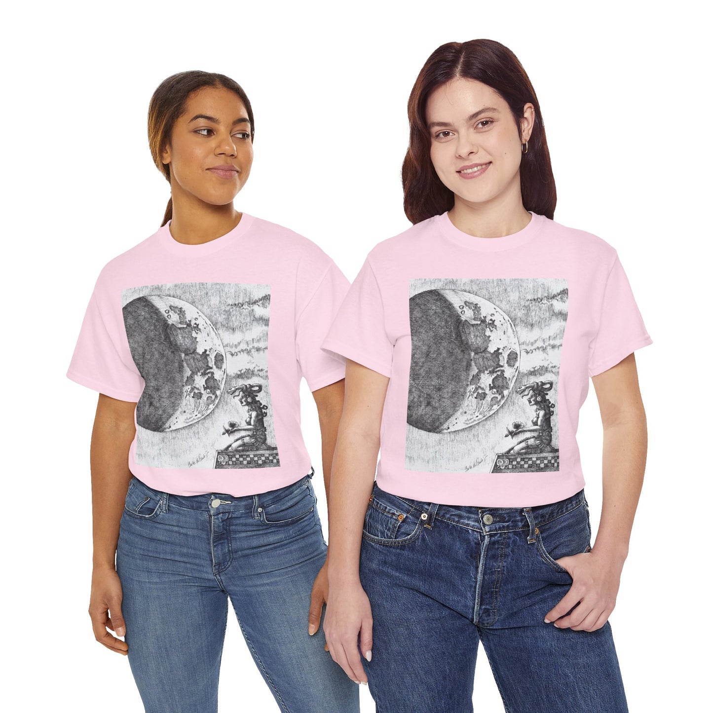 Celestial Dreamer Tee, Unisex Heavy Cotton T-Shirt, Night Sky Graphic Shirt, Cosmic Art Tee, Perfect for Stargazers, Gifts for Astronomers