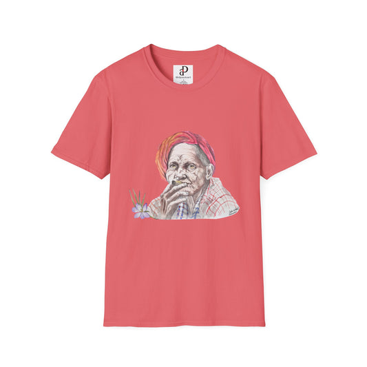 Artistic Vintage Portrait T-Shirt, Bohemian Tee, Unisex Casual Wear, Gift for Art Lovers, Unique Graphic Shirt, Everyday Style