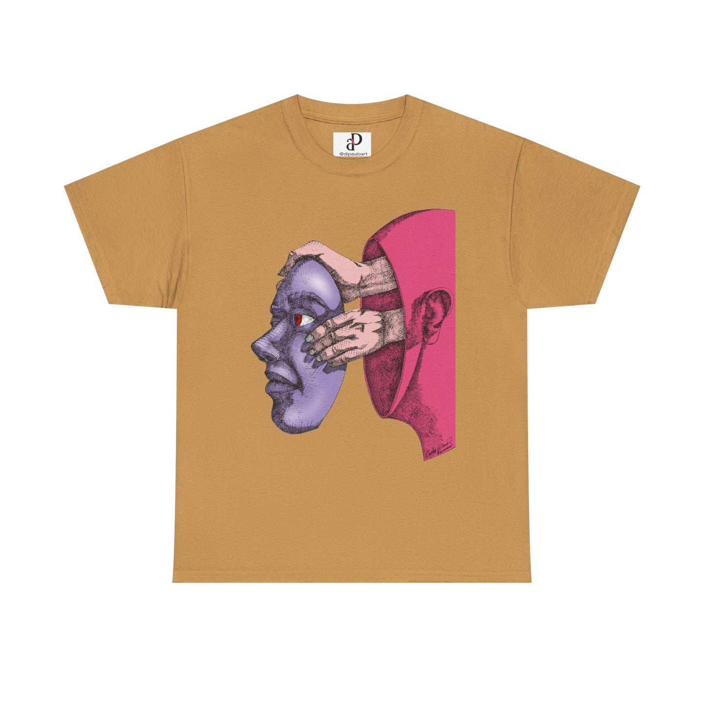 Thought-Provoking Unisex Heavy Cotton Tee - Unique Art Design