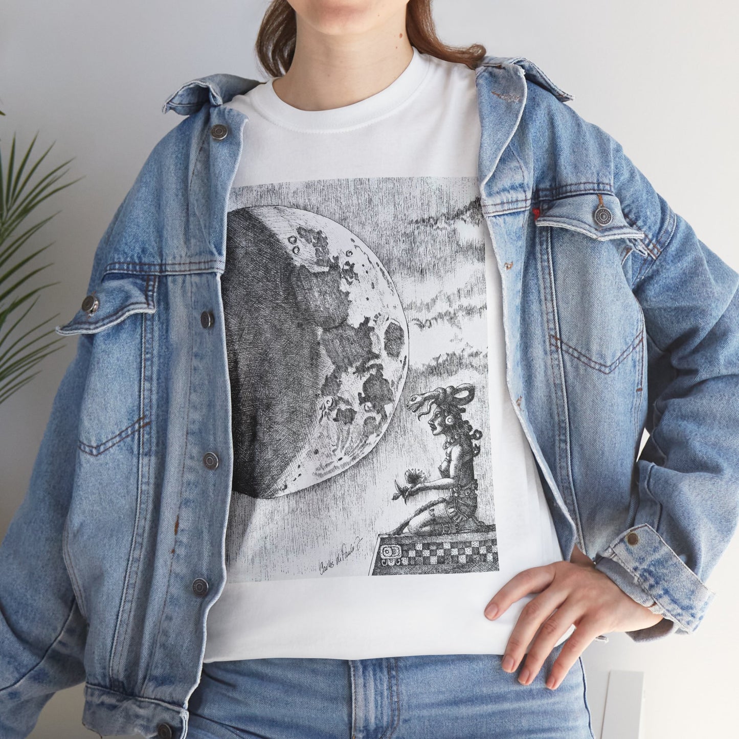 Celestial Dreamer Tee, Unisex Heavy Cotton T-Shirt, Night Sky Graphic Shirt, Cosmic Art Tee, Perfect for Stargazers, Gifts for Astronomers