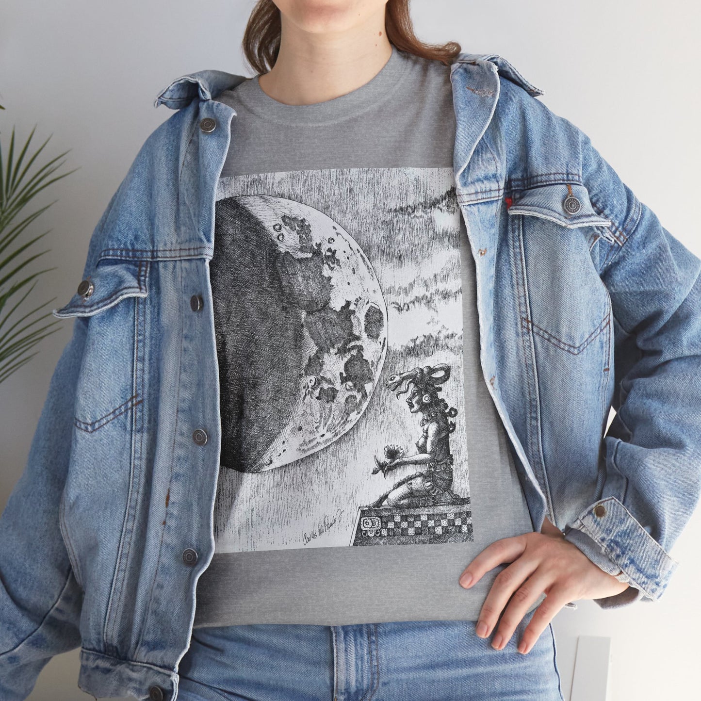 Celestial Dreamer Tee, Unisex Heavy Cotton T-Shirt, Night Sky Graphic Shirt, Cosmic Art Tee, Perfect for Stargazers, Gifts for Astronomers